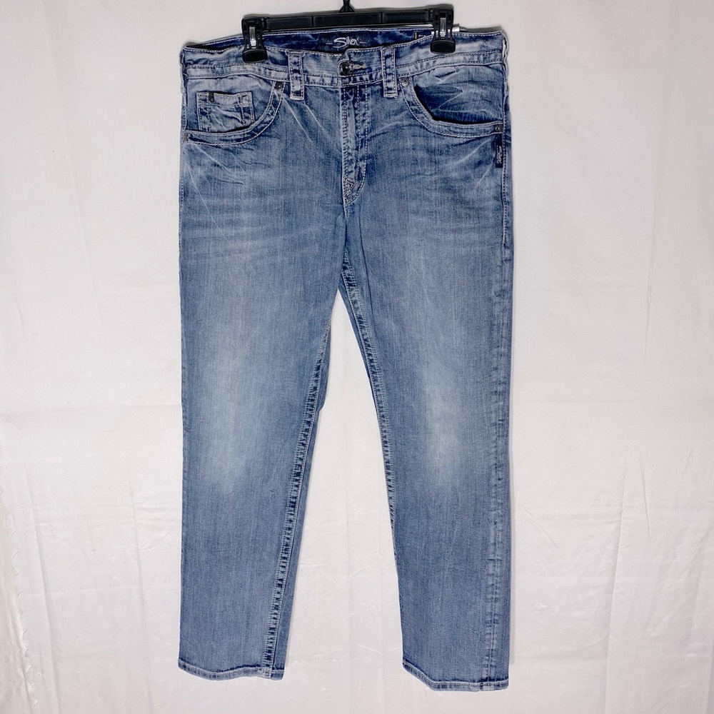 Vintage Silver Jeans Light Wash Eddie Relaxed Fit Jeans 36